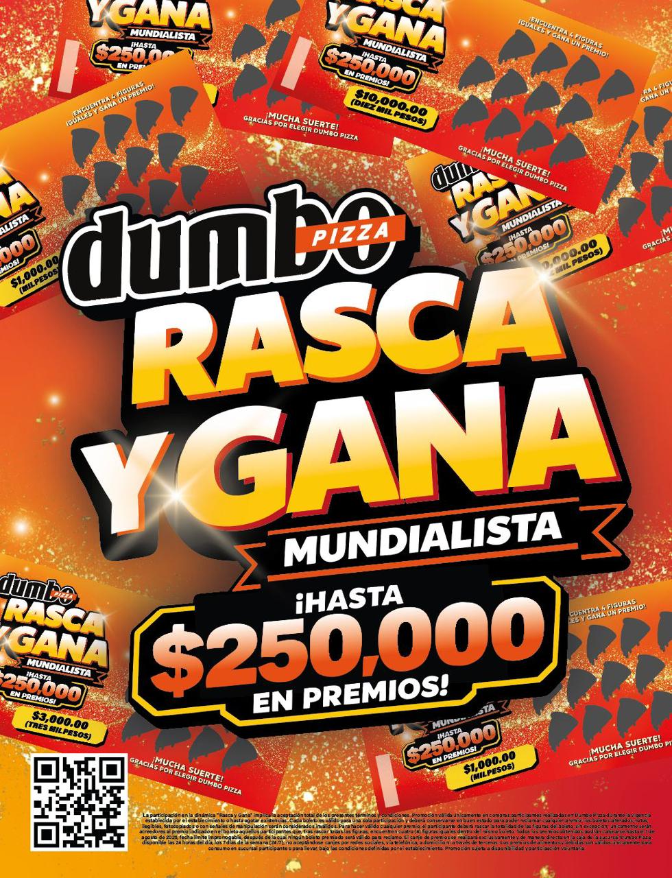 Rasca y Gana Mundialista Dumbo Pizza